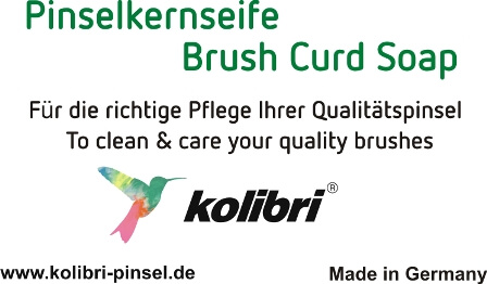 Seife zur Pflege hochwertiger kolibri- Pinsel kolibri-Pinselseife zur Pflege hochwertiger Pinsel aus Naturhaaren