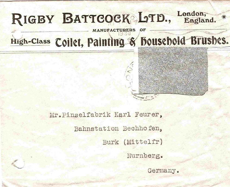 brush order from London 1931