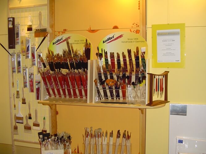 wide range of kolibri artist brushes- our booth at the creativeworld in Frankfurt 2010