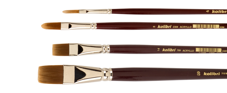 Speedball Art Products 2813-0 Escoda Optimo Series Artist Oil & Acrylic Long Handle Filbert Paint Brush Pure Kolinsky Size 0 