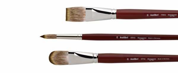 Mongoose imitation artis brsuhes for oil and acrylic colours
