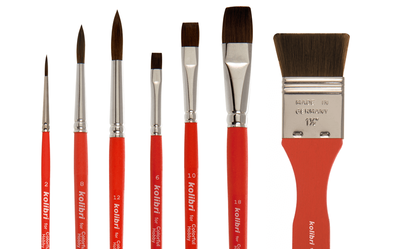 new attractive brush assortment "for Colorful Hobby" by kolibri
