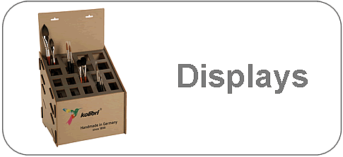 brush displays, table displays