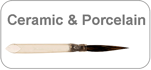 brushes for ceramic and porcelain (China) painting